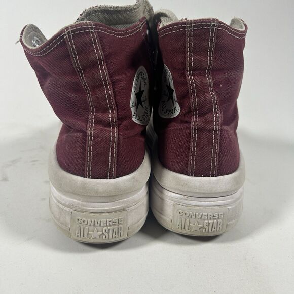 Converse Chuck Taylor All Star Move Platform Women's 8.5 Dark Red White A02430C - Picture 6 of 10